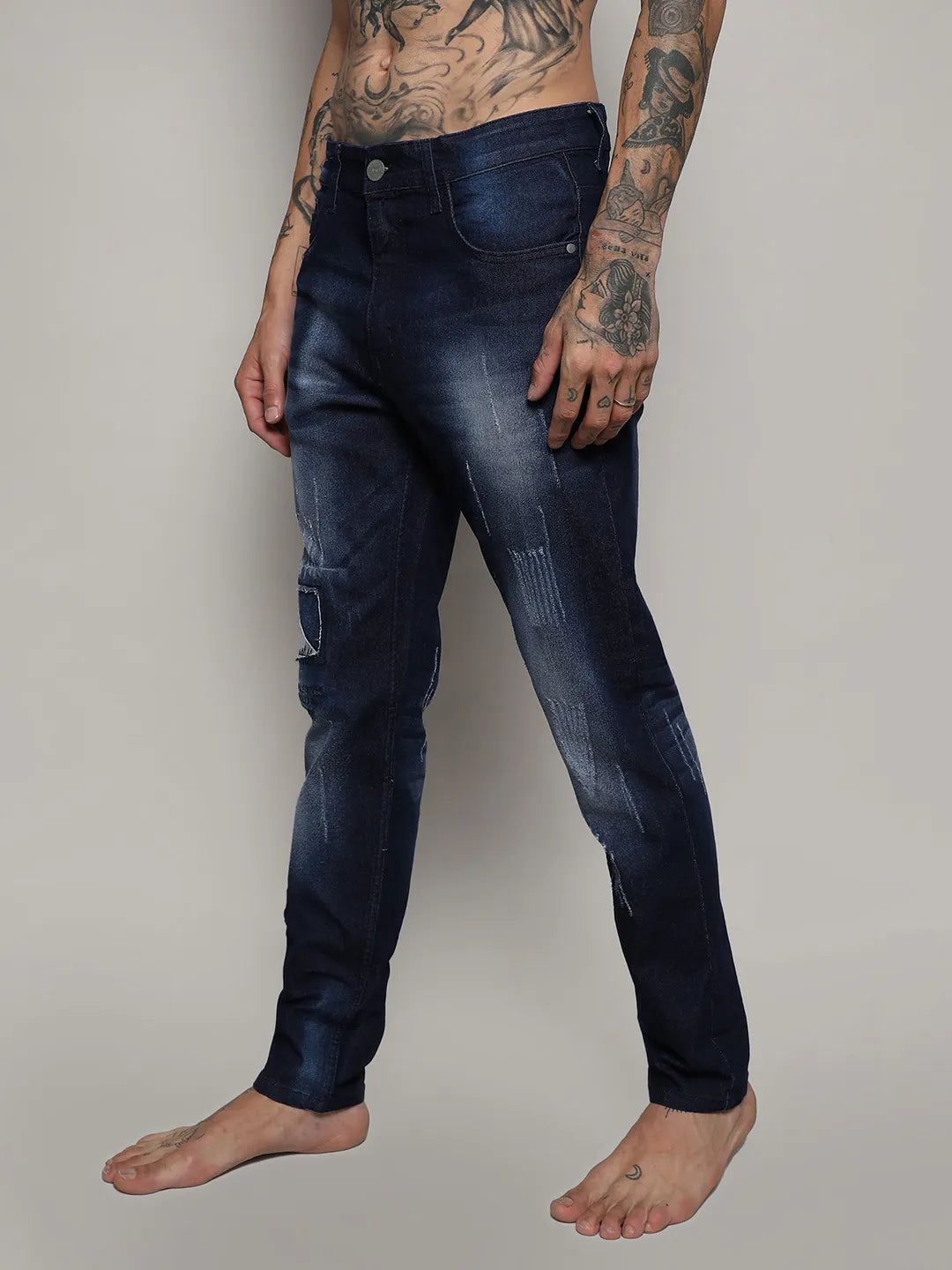 Distressed Denim Jeans