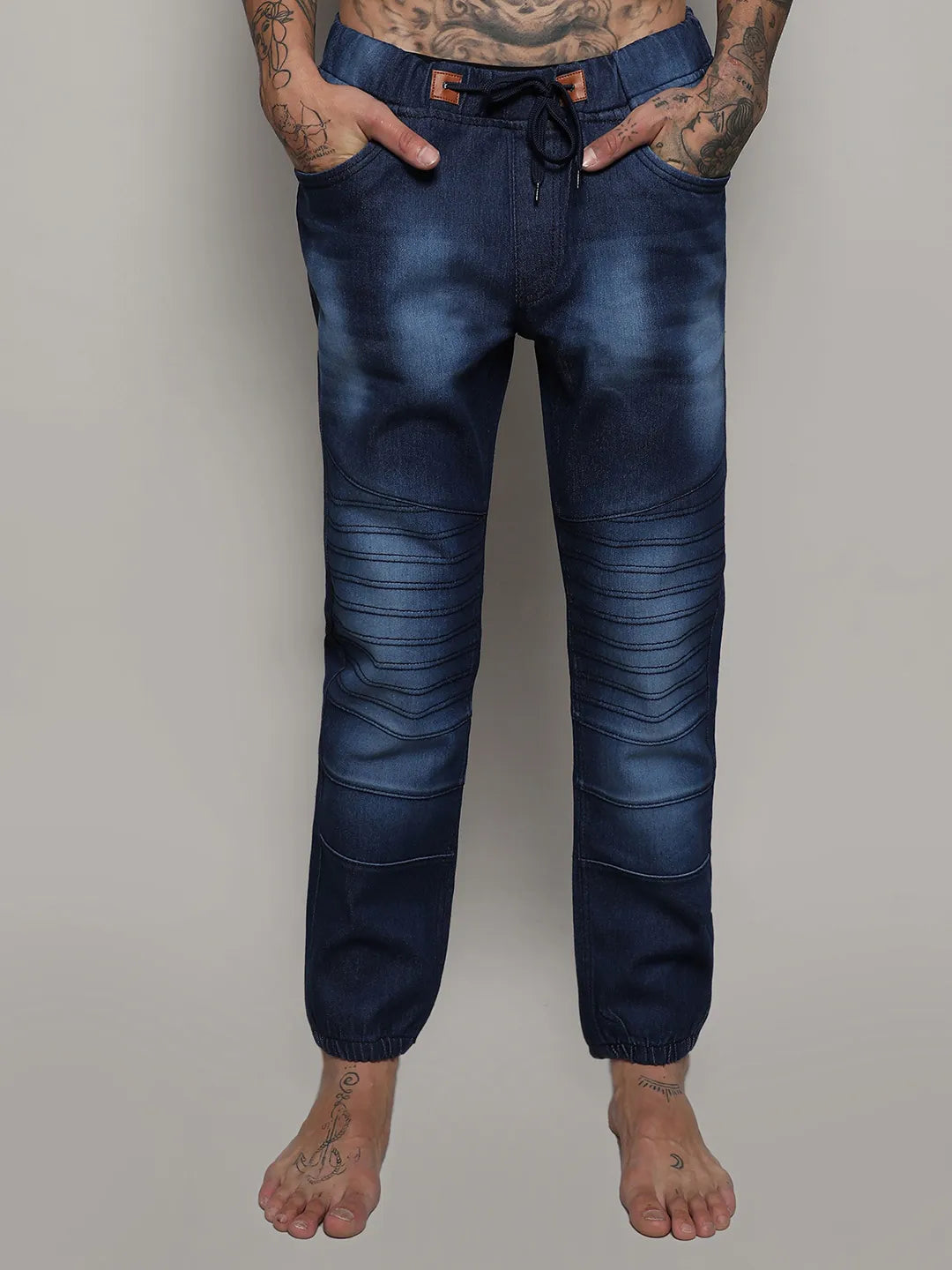 Dark-Wash Denim Jeans