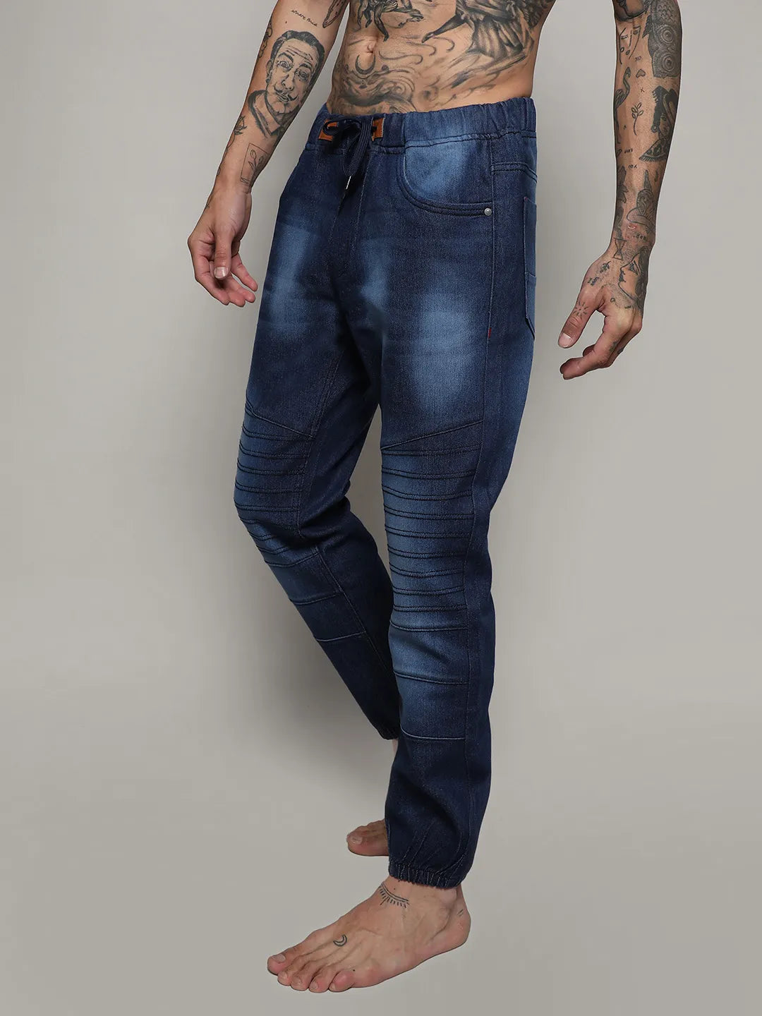 Dark-Wash Denim Jeans