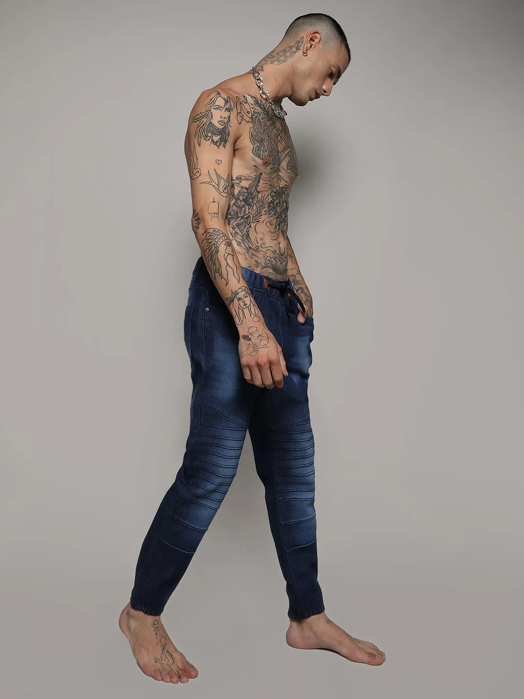 Dark-Wash Denim Jeans