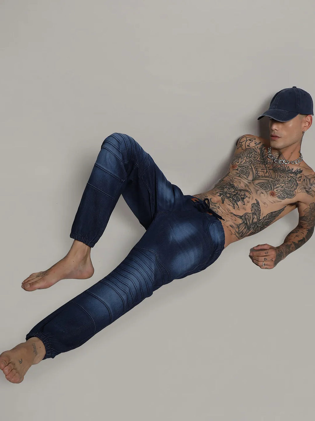 Dark-Wash Denim Jeans