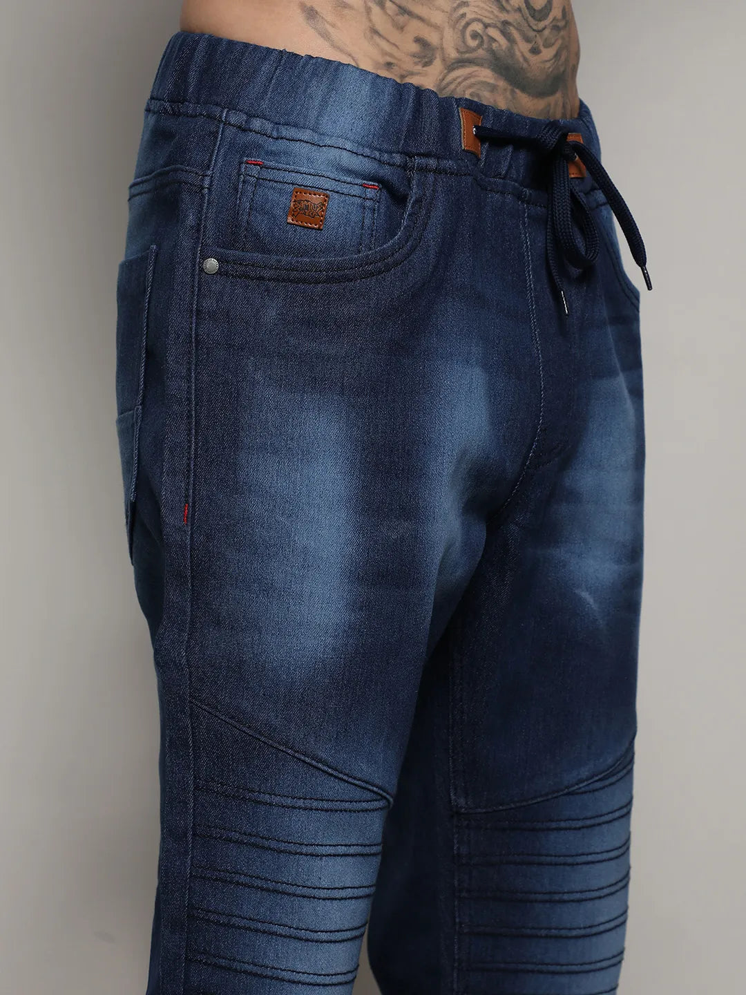 Dark-Wash Skinny Fit Denim Jeans