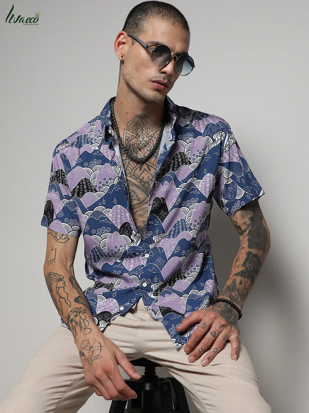 Ecoliva Contrast Landscape Shirt