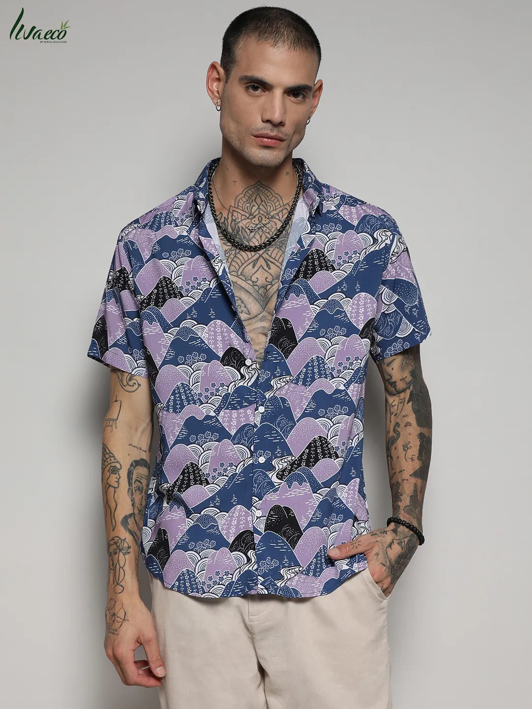 Ecoliva Contrast Landscape Shirt