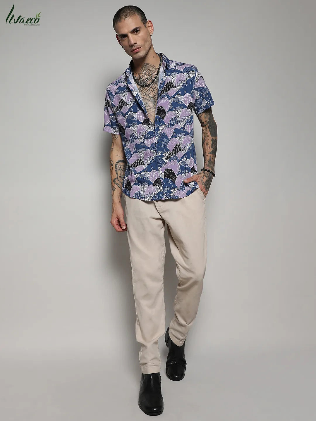 Ecoliva Contrast Landscape Shirt