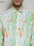 EcoLiva Green & Orange Contrast Fluid Shirt
