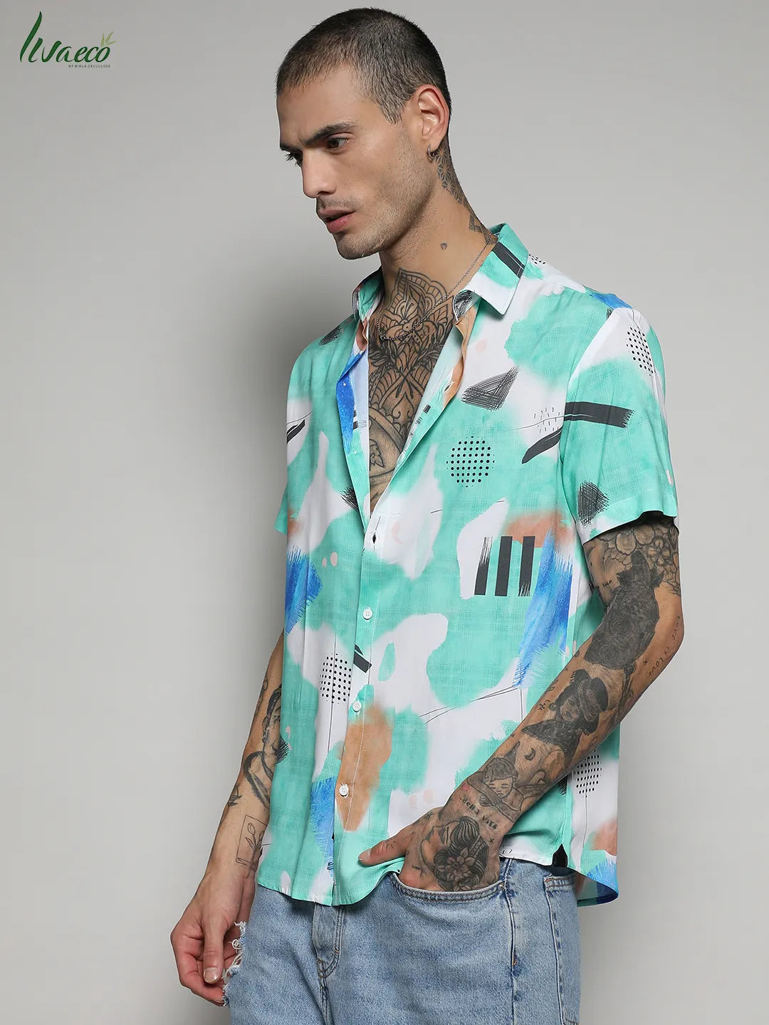 Ecoliva Abstract Strokes Shirt