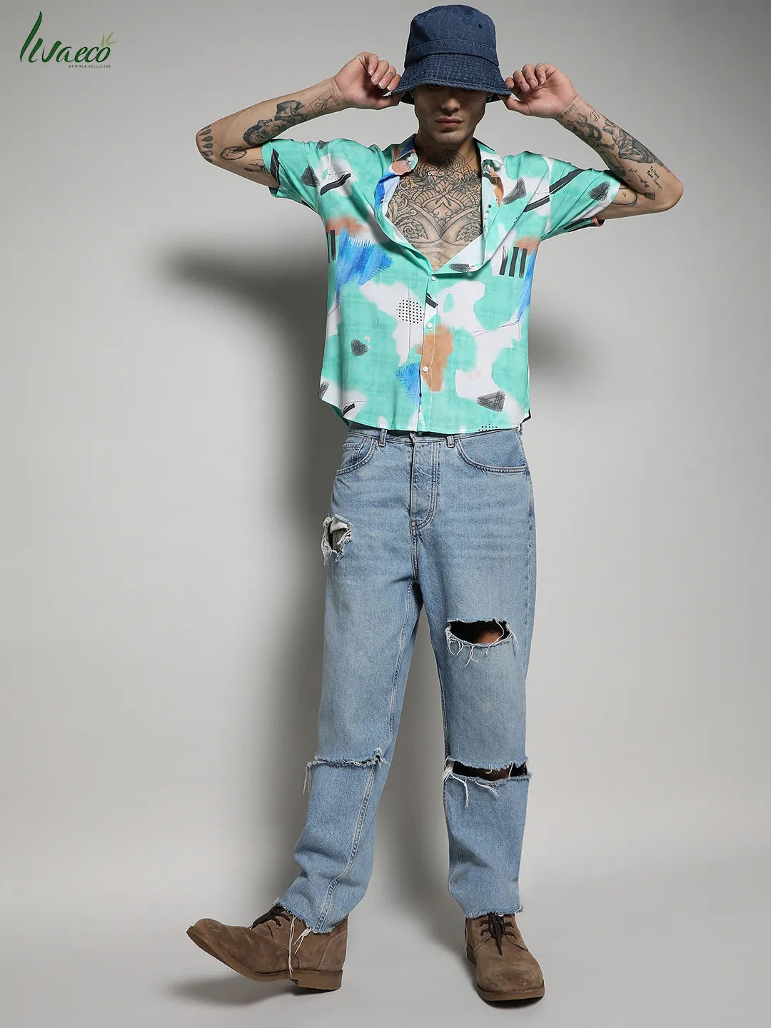 Ecoliva Abstract Strokes Shirt