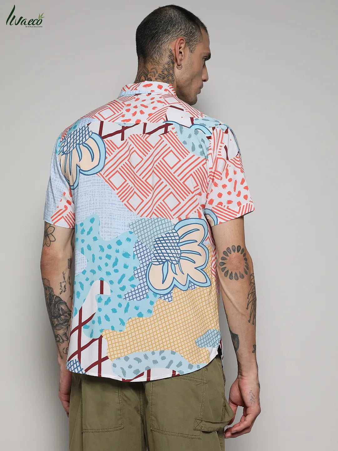 Ecoliva Abstract Patch Shirt