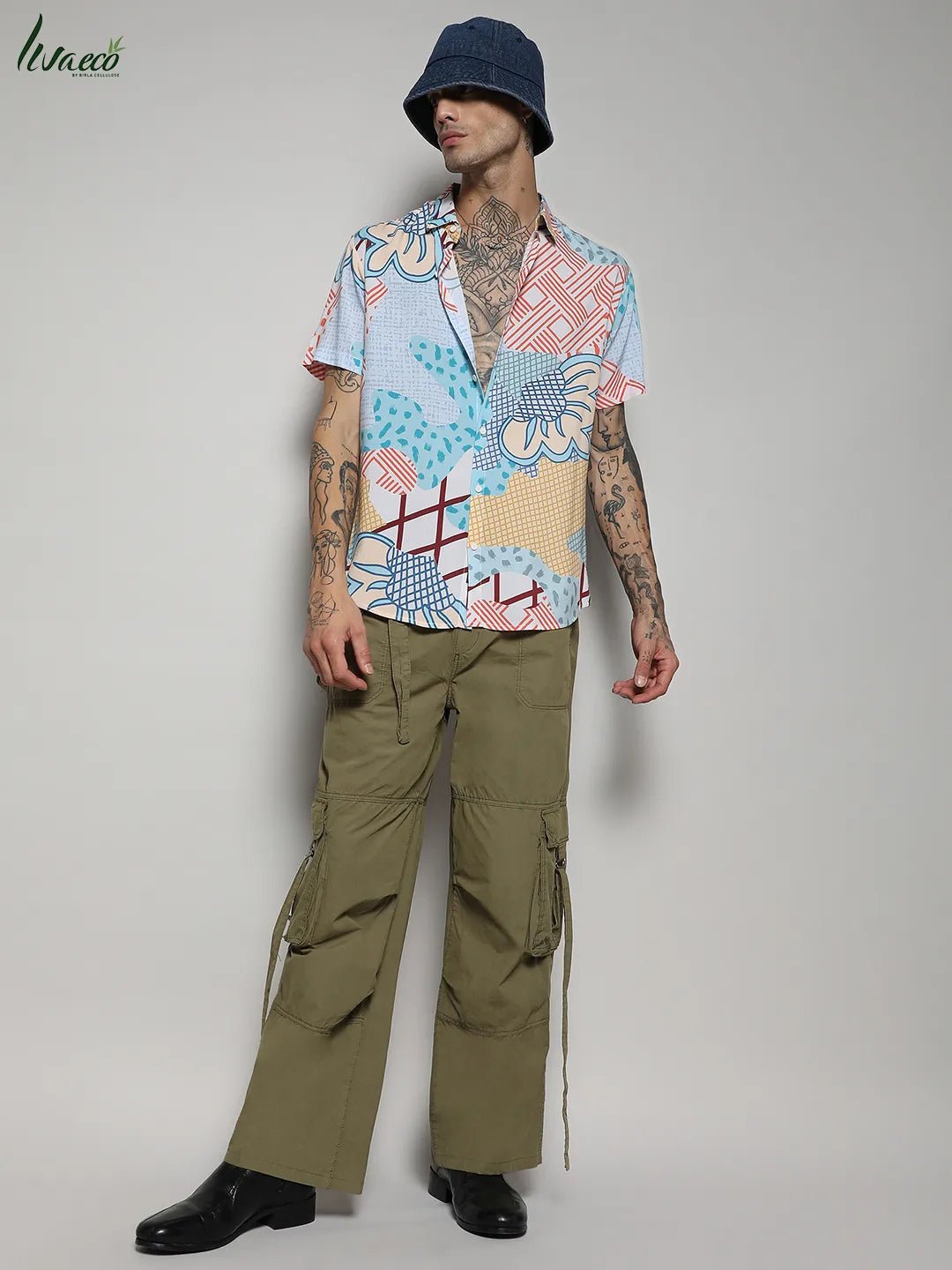 Ecoliva Abstract Patch Shirt