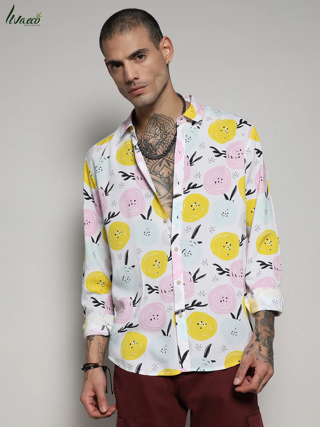 Ecoliva Artistic Botanical Shirt