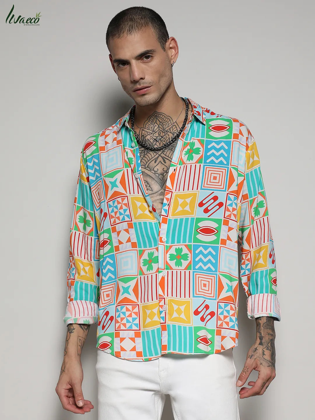 Ecoliva Mosaic Block Shirt