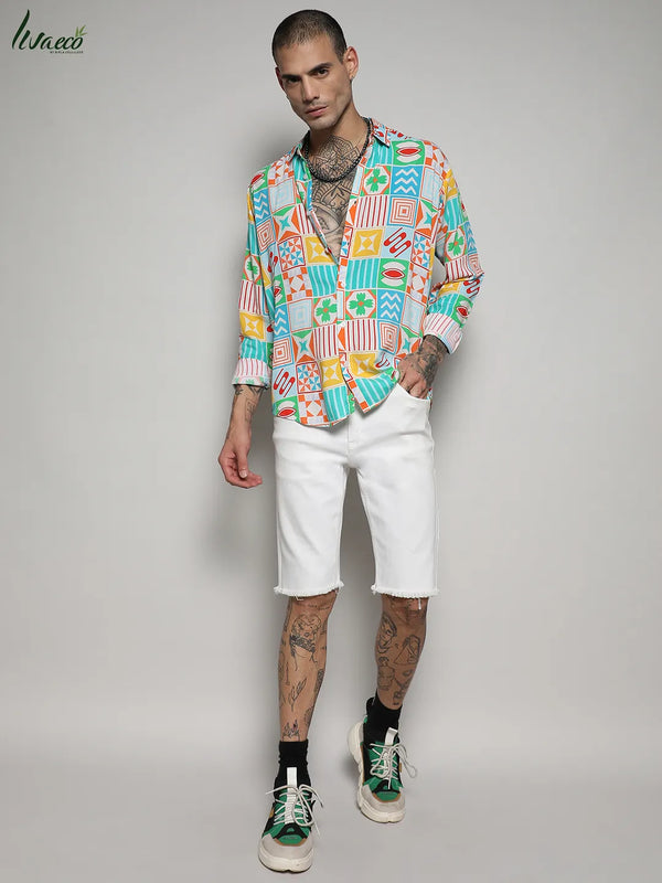 Ecoliva Mosaic Block Shirt
