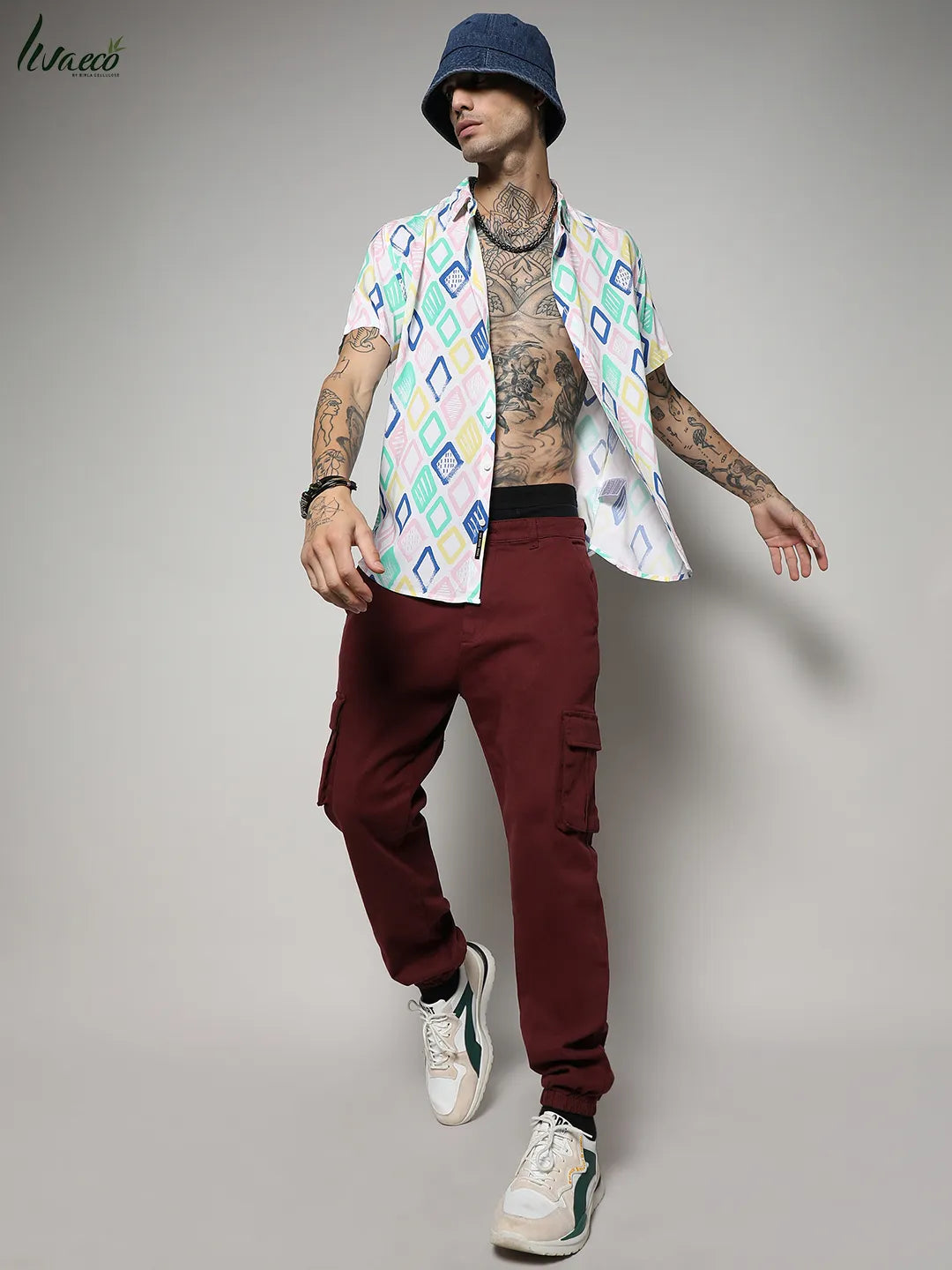 Ecoliva Rhombus Strokes Shirt