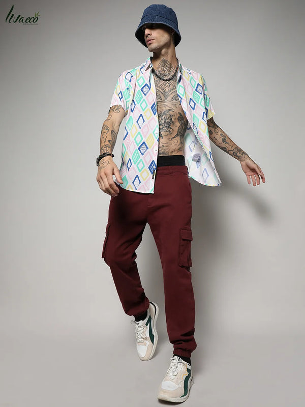 Ecoliva Rhombus Strokes Shirt