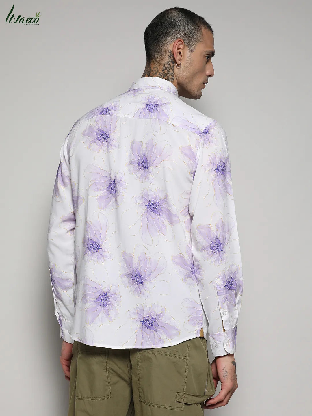 Ecoliva Faded Floral Strokes Shirt