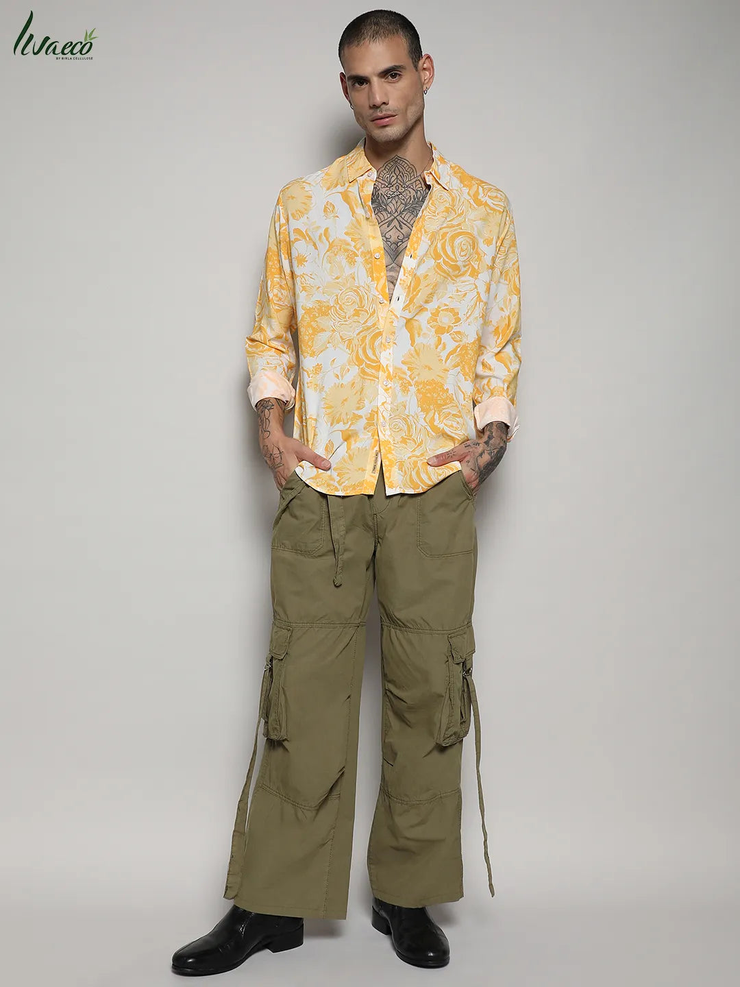 Ecoliva Contrast Botanical Shirt