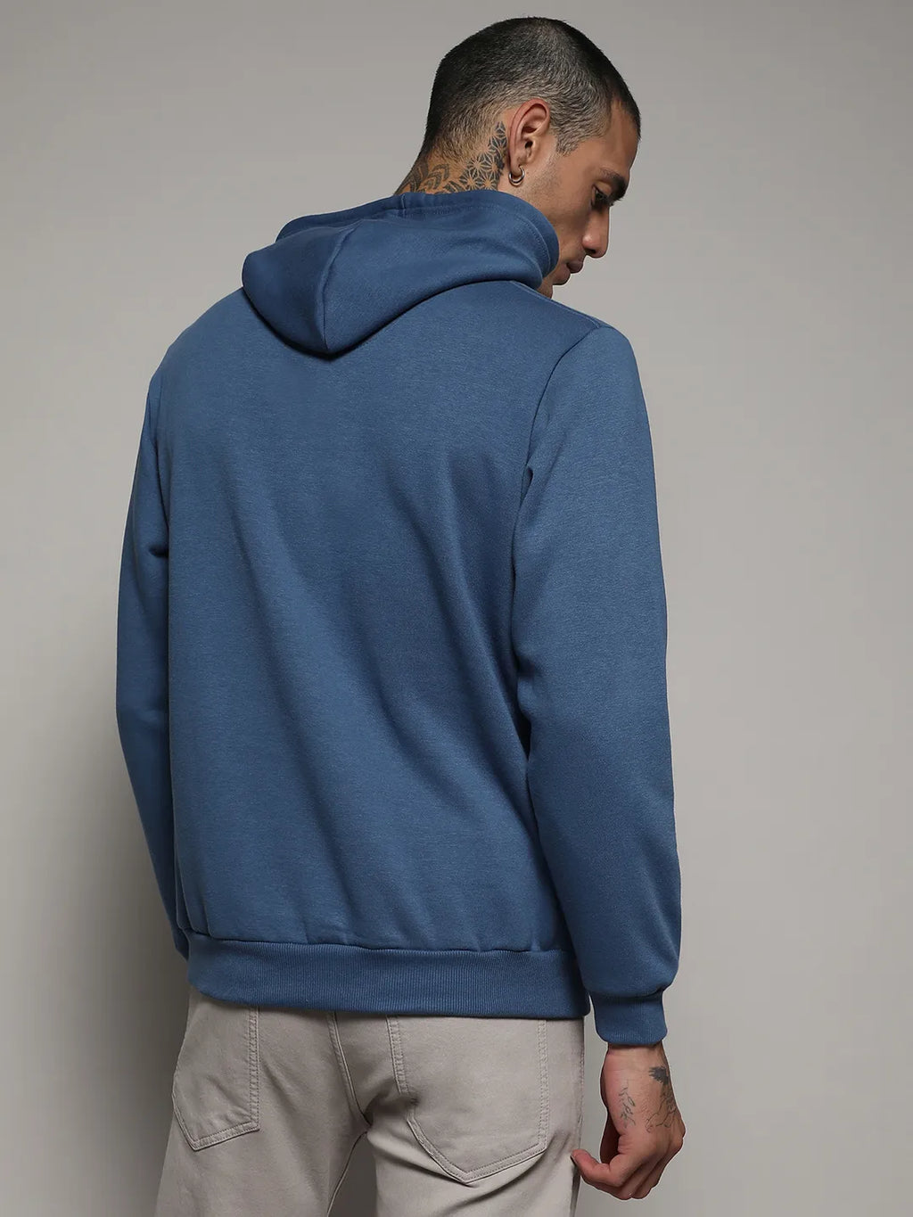 Pullover Hoodie With Contrast Drawstring