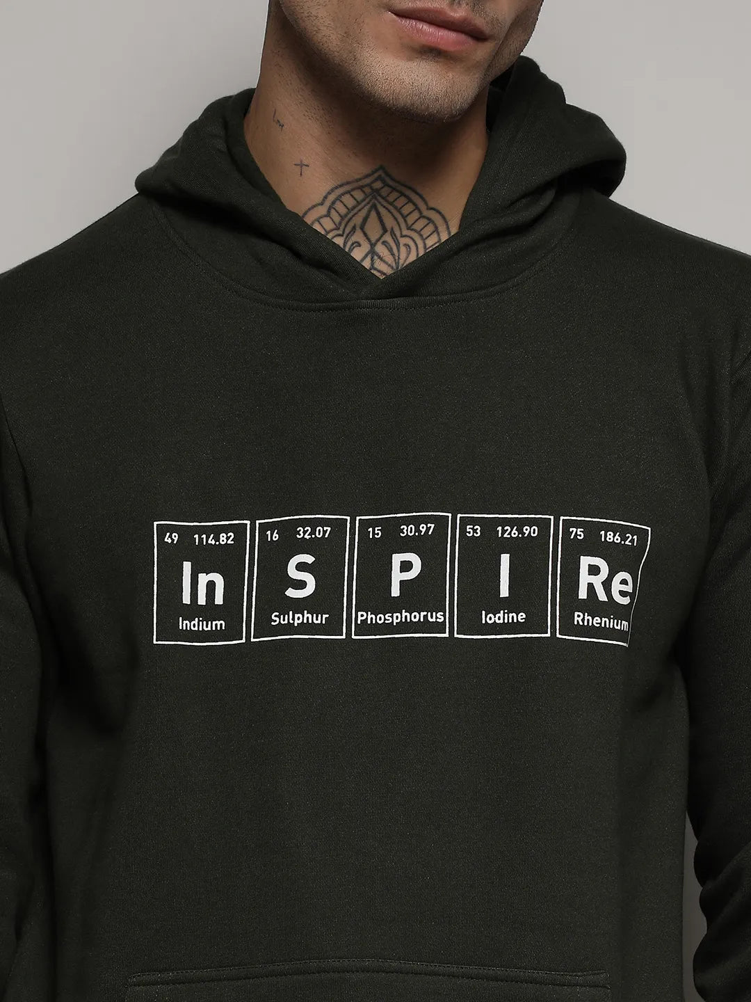 Forest Green Inspire Hoodie With Kangaroo Pocket