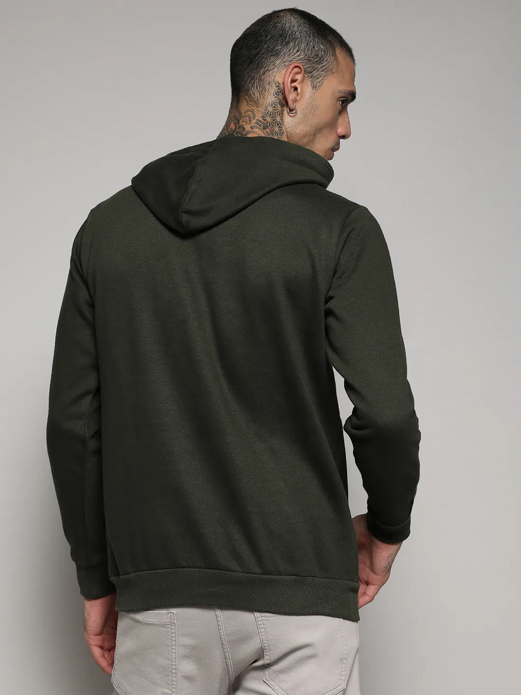 Pullover Hoodie With Contrast Drawstring