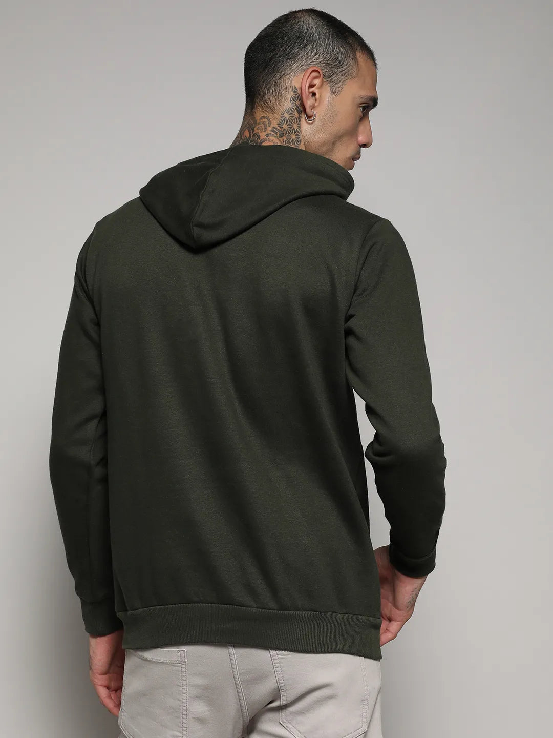 Pullover Hoodie With Contrast Drawstring
