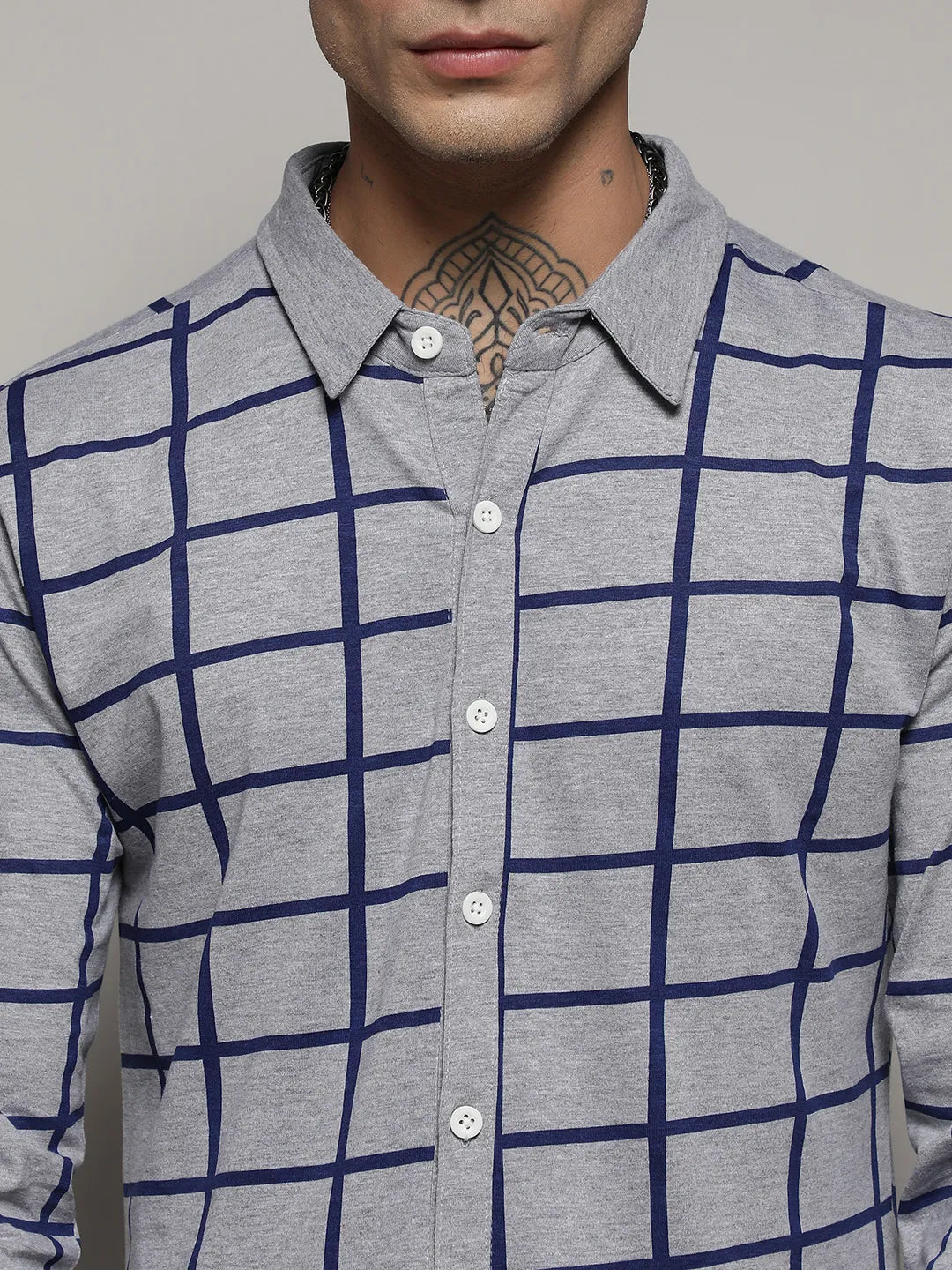 Grey Graph Check Shirt