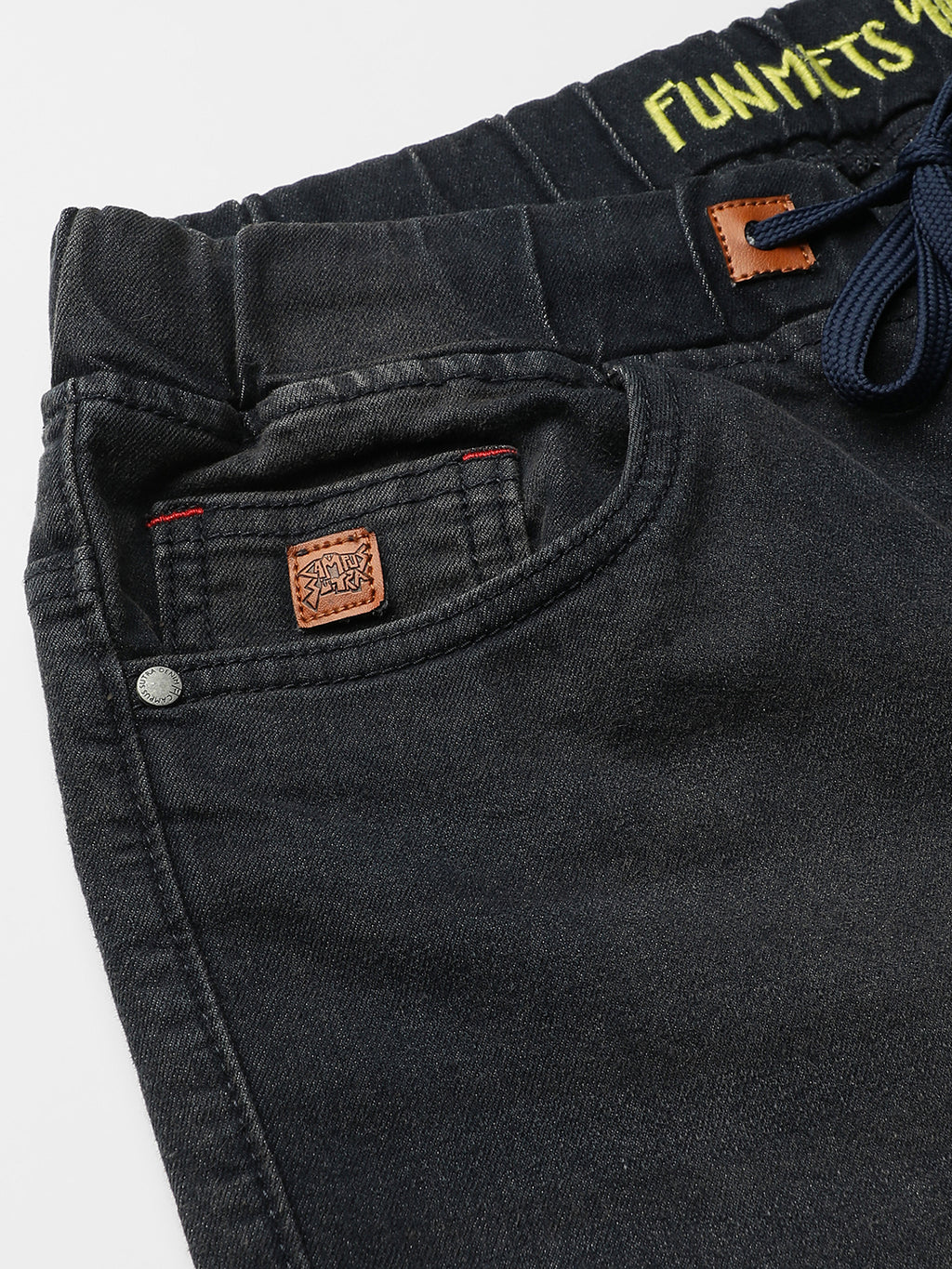 Cinched Hem Denim Jeans