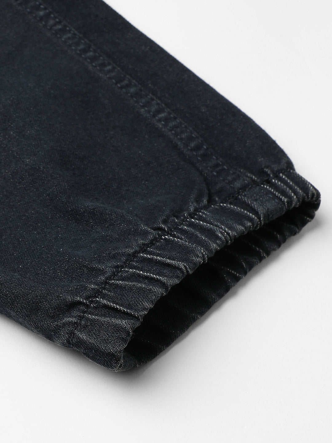 Cinched Hem Denim Jeans