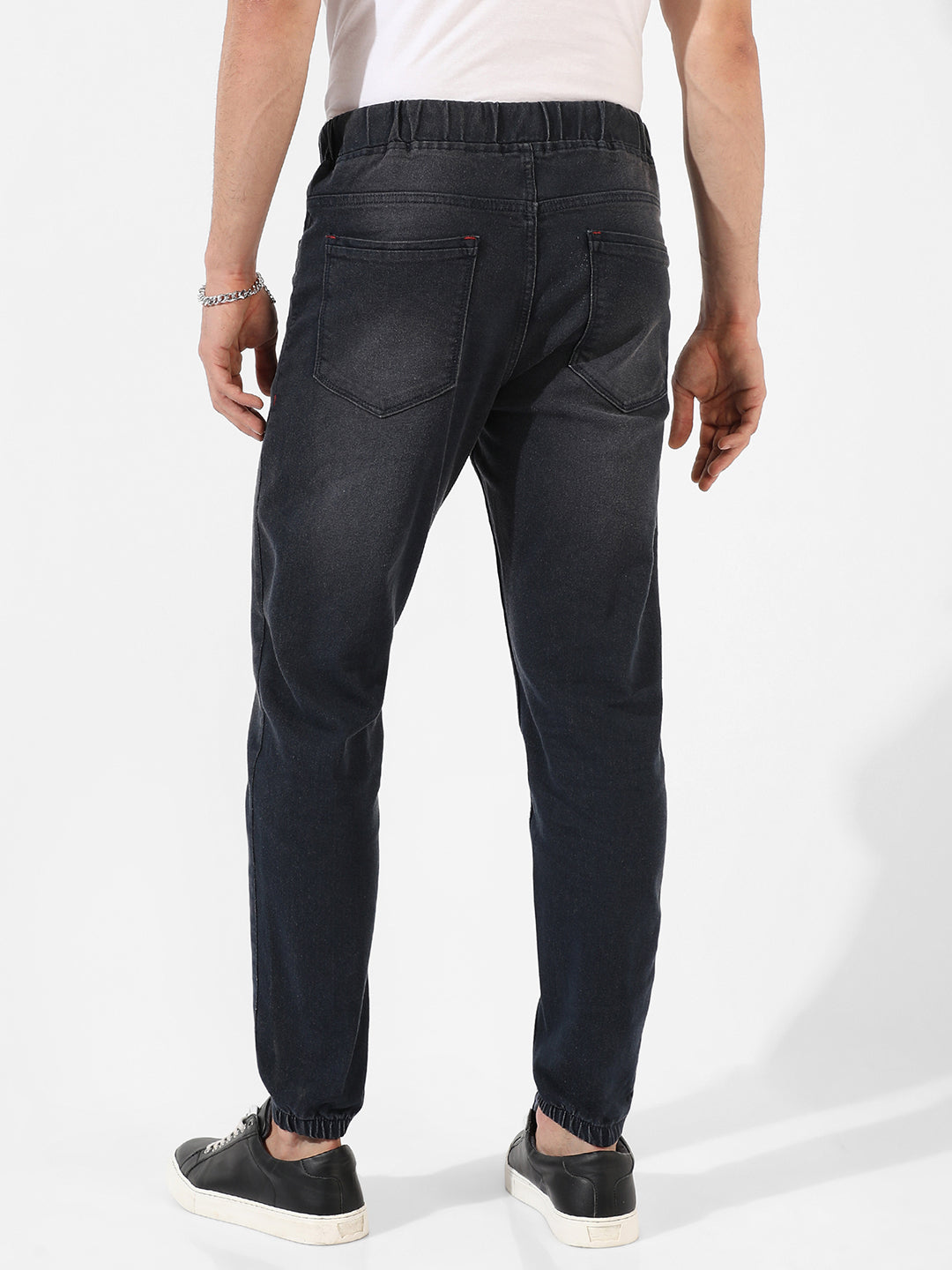 Cinched Hem Denim Jeans