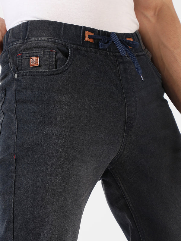 Cinched Hem Denim Jeans