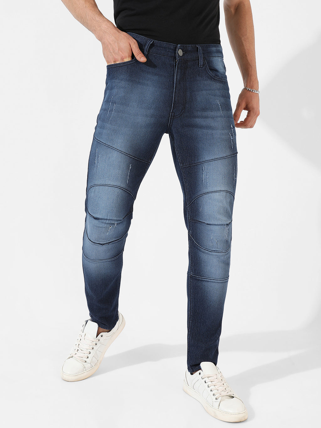 Dark-Washed Denim Jeans