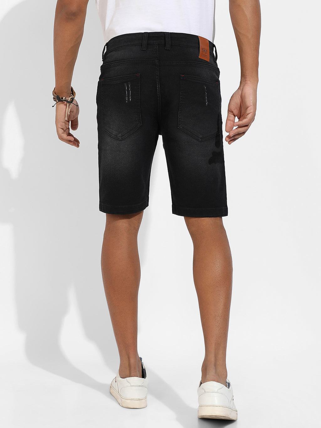 Minimal Distressed Denim Shorts