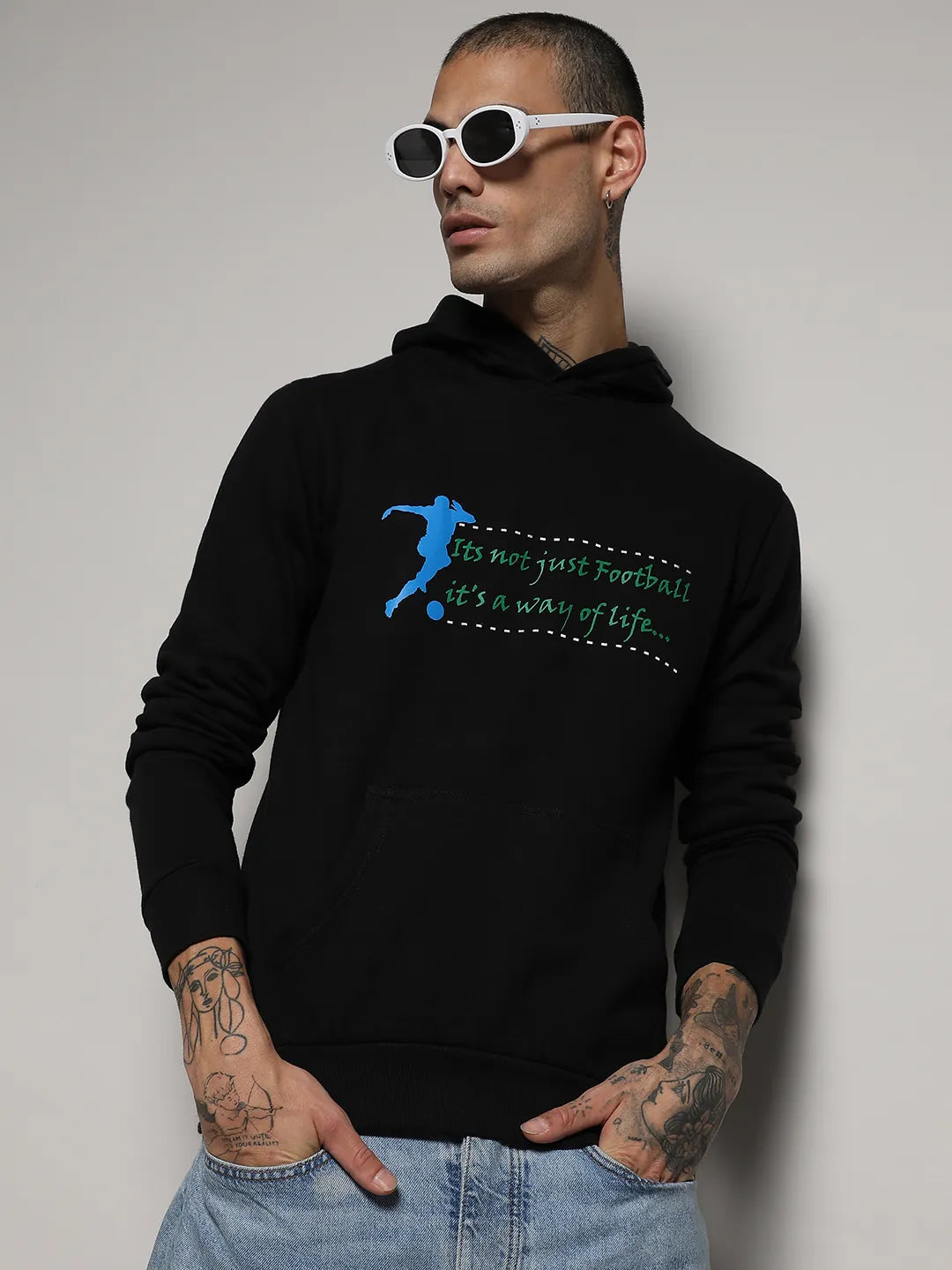 Zip-Front Hoodie With Insert Pocket