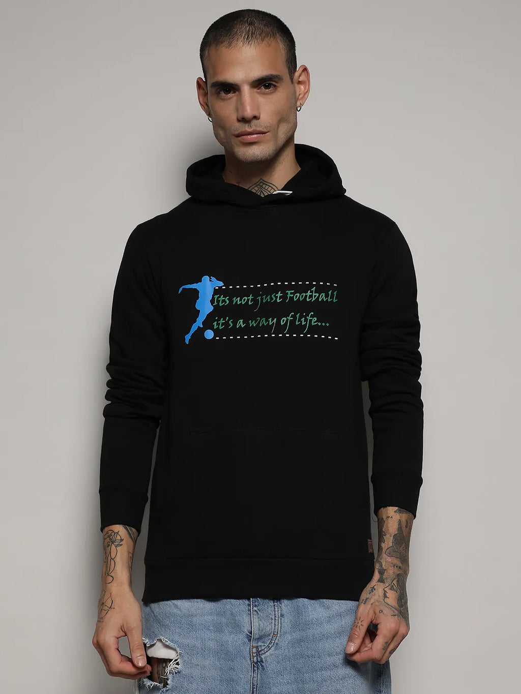 Zip-Front Hoodie With Insert Pocket