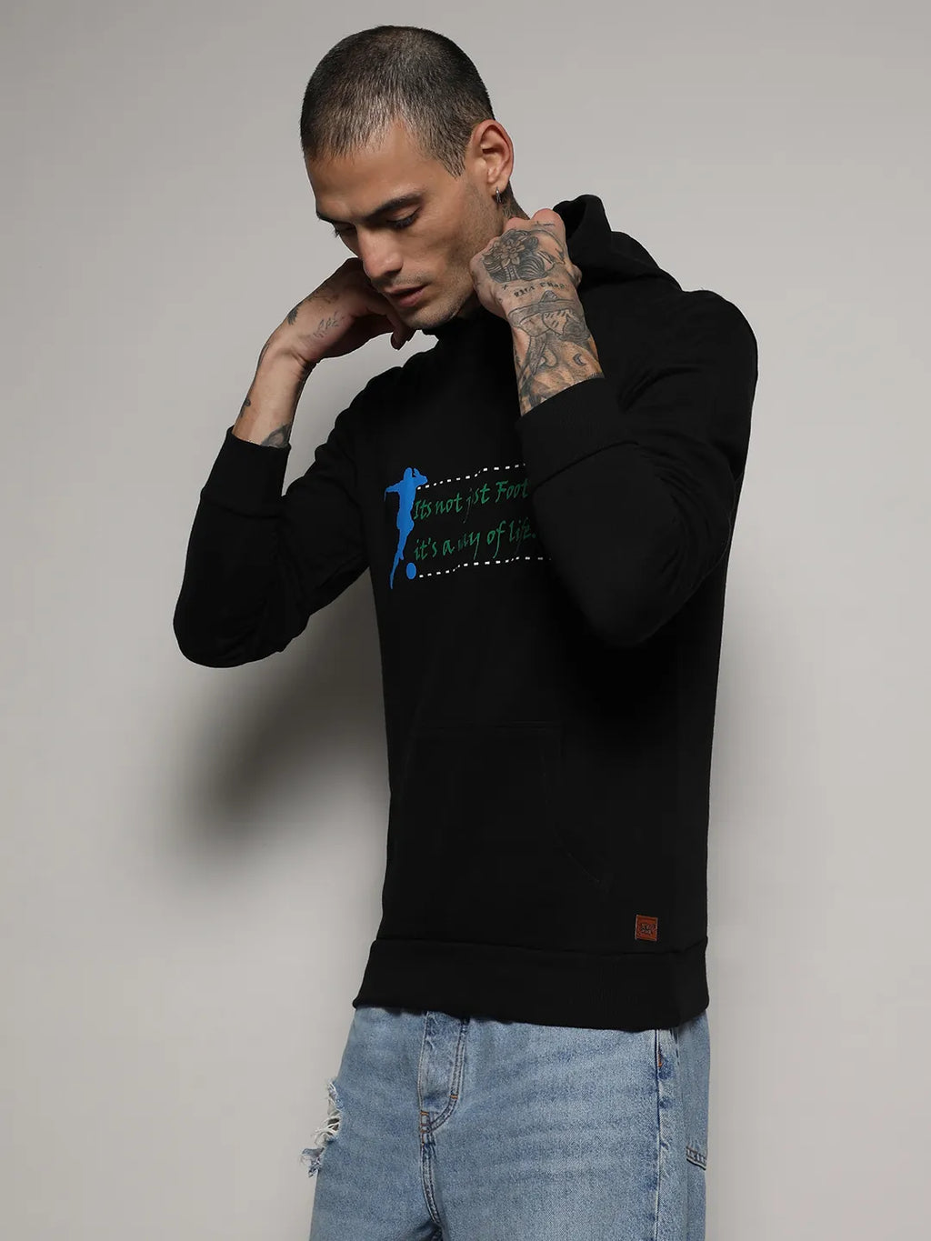 Zip-Front Hoodie With Insert Pocket