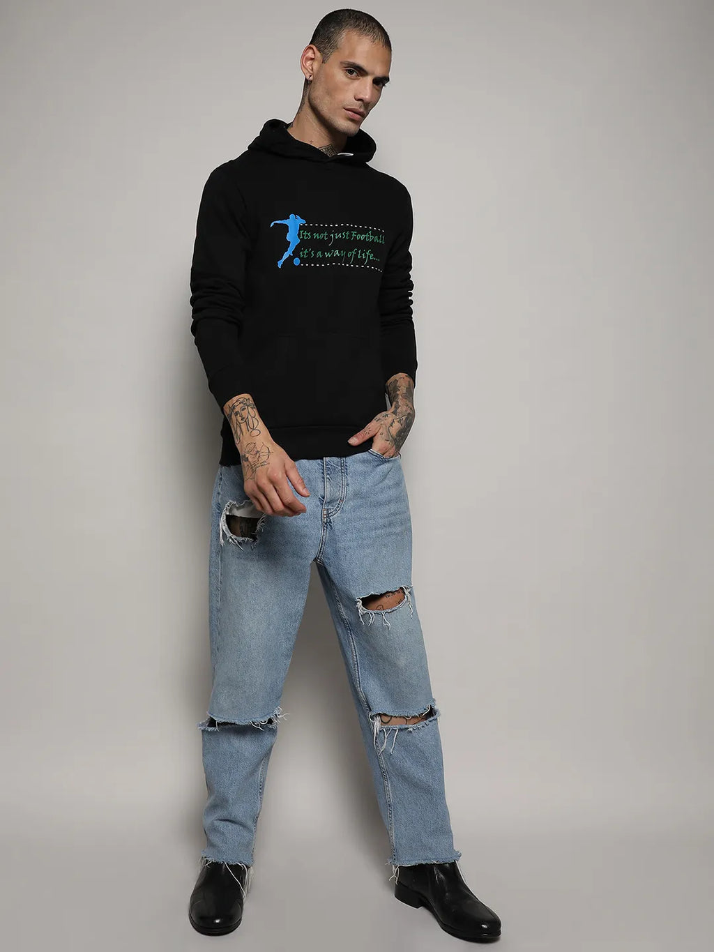 Zip-Front Hoodie With Insert Pocket