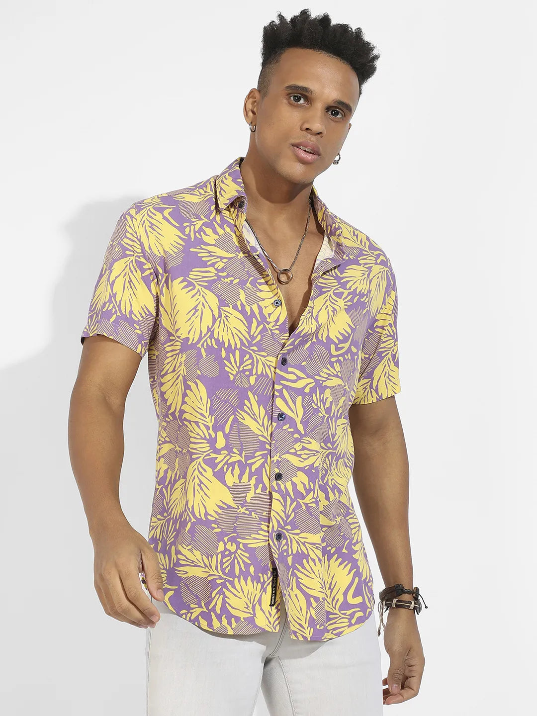 Contrast Foliage Shirt