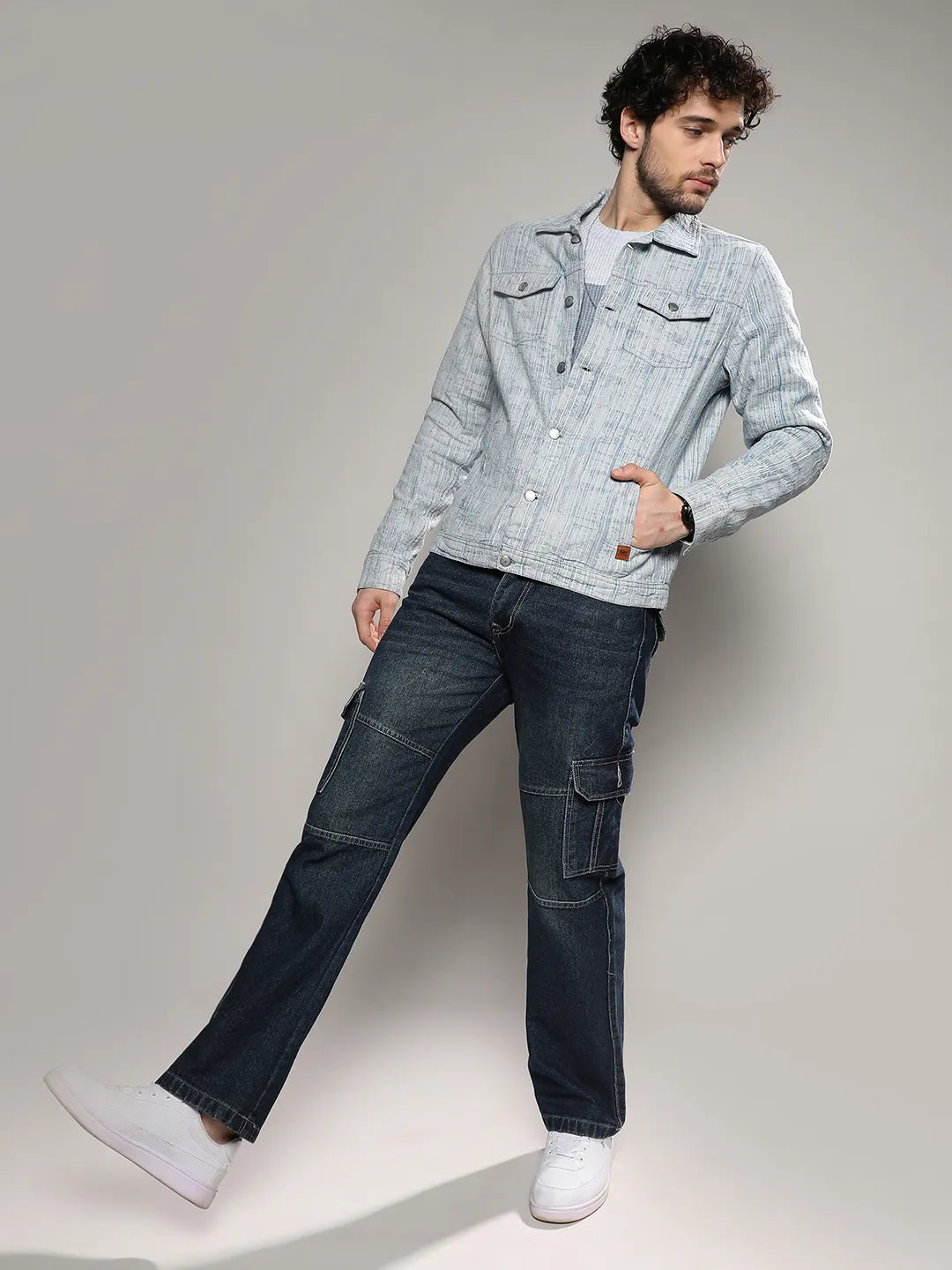 Heavily Washed Denim Jacket