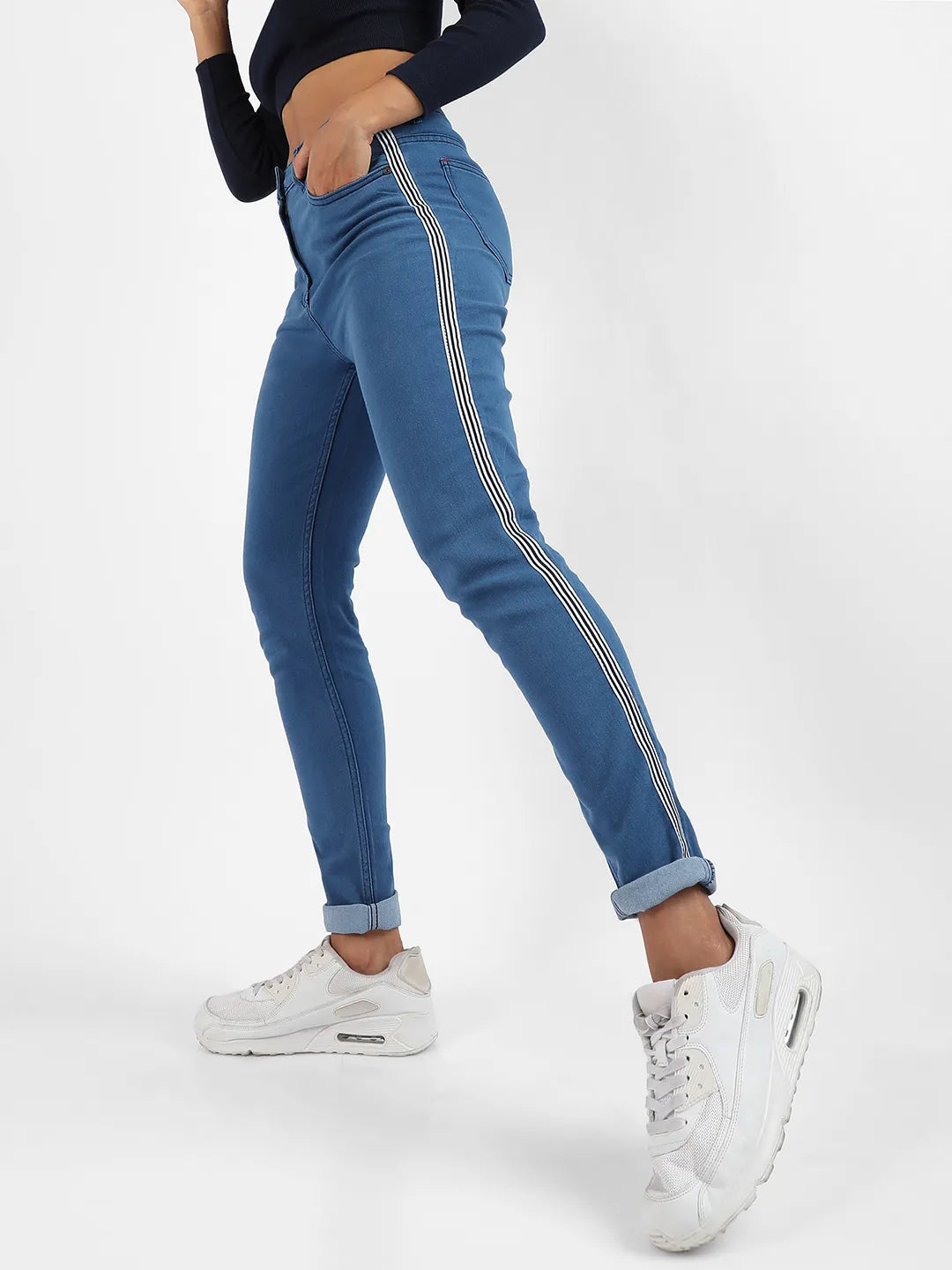 Details more than 168 striped denim jeans womens latest