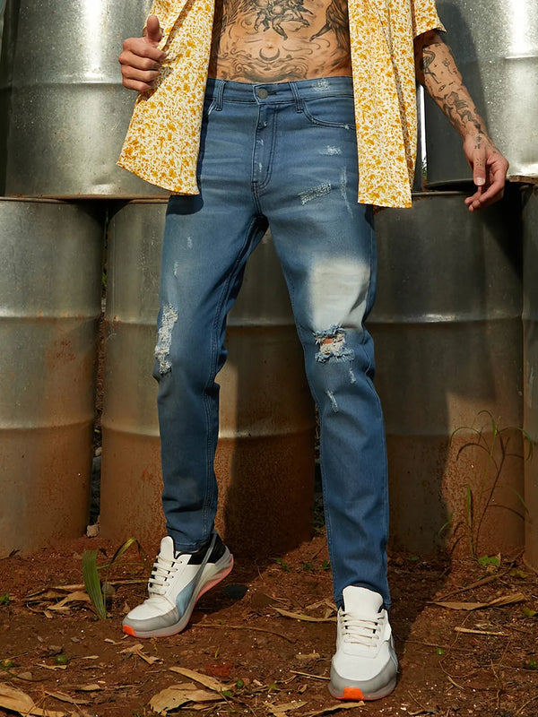 Ripped Knee Denim Jeans