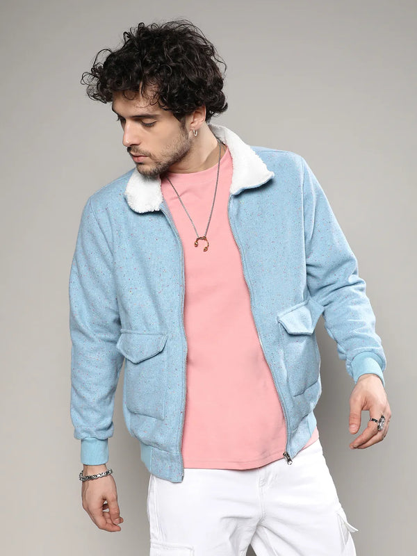 Zip-Front Jacket With Fleece Collar
