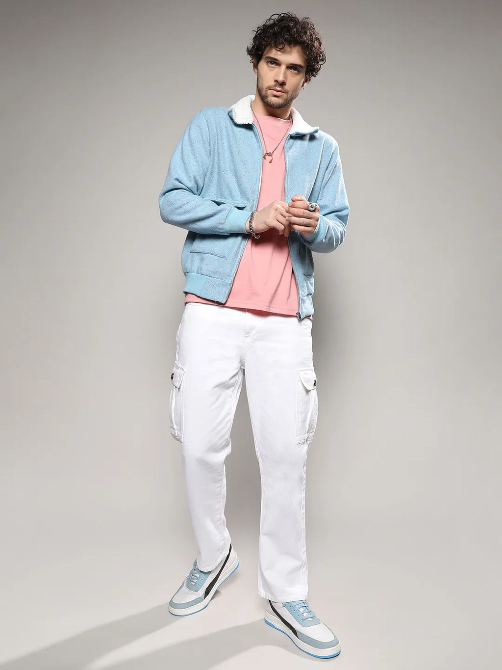 Zip-Front Jacket With Fleece Collar