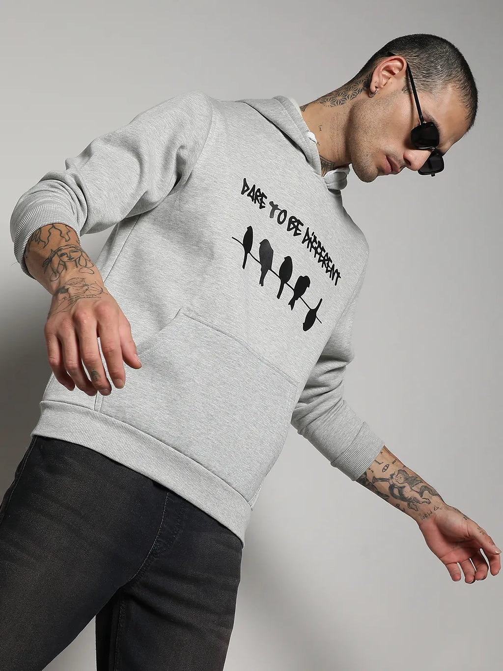 Dare To Be Different Hoodie With Kangaroo Pocket