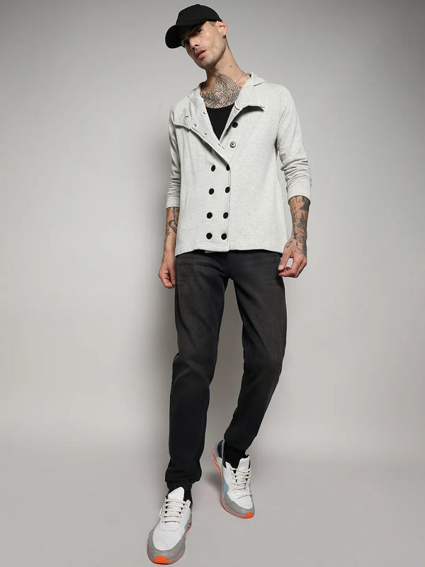 Double-Breasted Jacket With Hoodie
