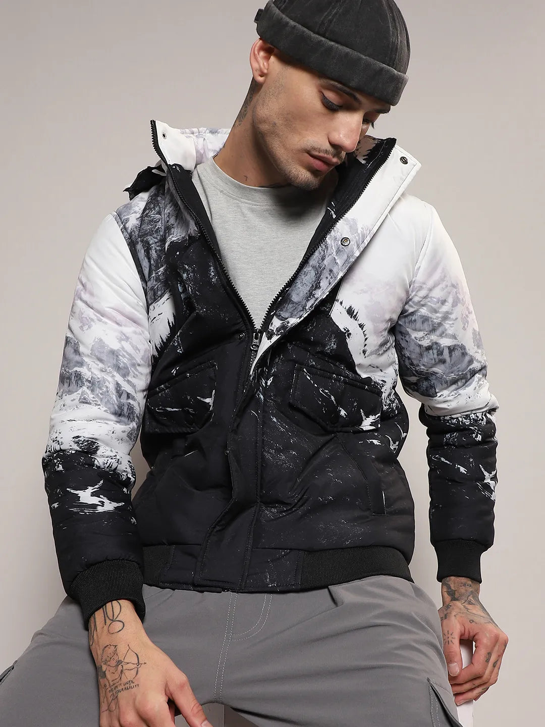 Snowcaps Zip-Front Puffer Jacket