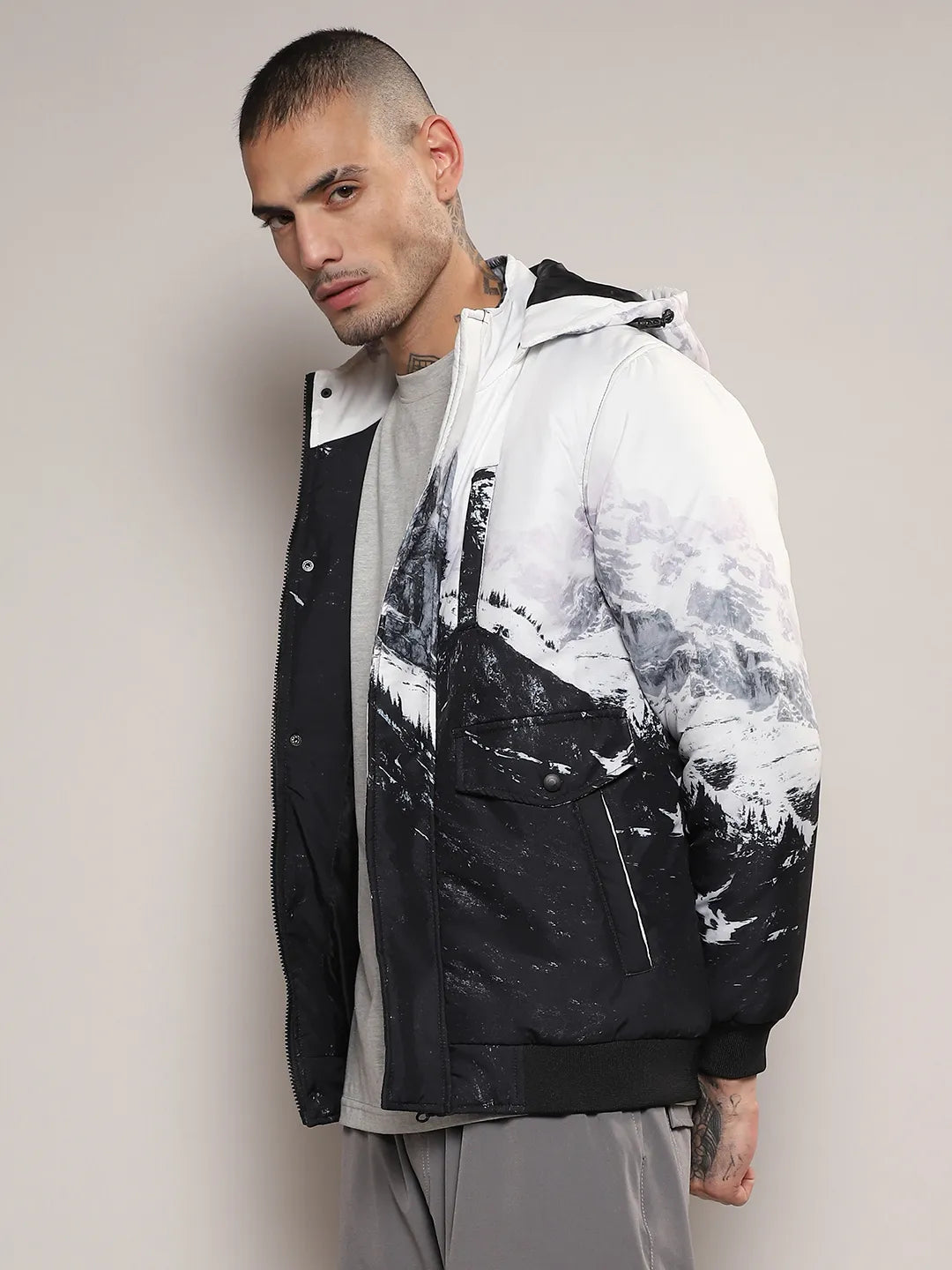 Snowcaps Zip-Front Puffer Jacket