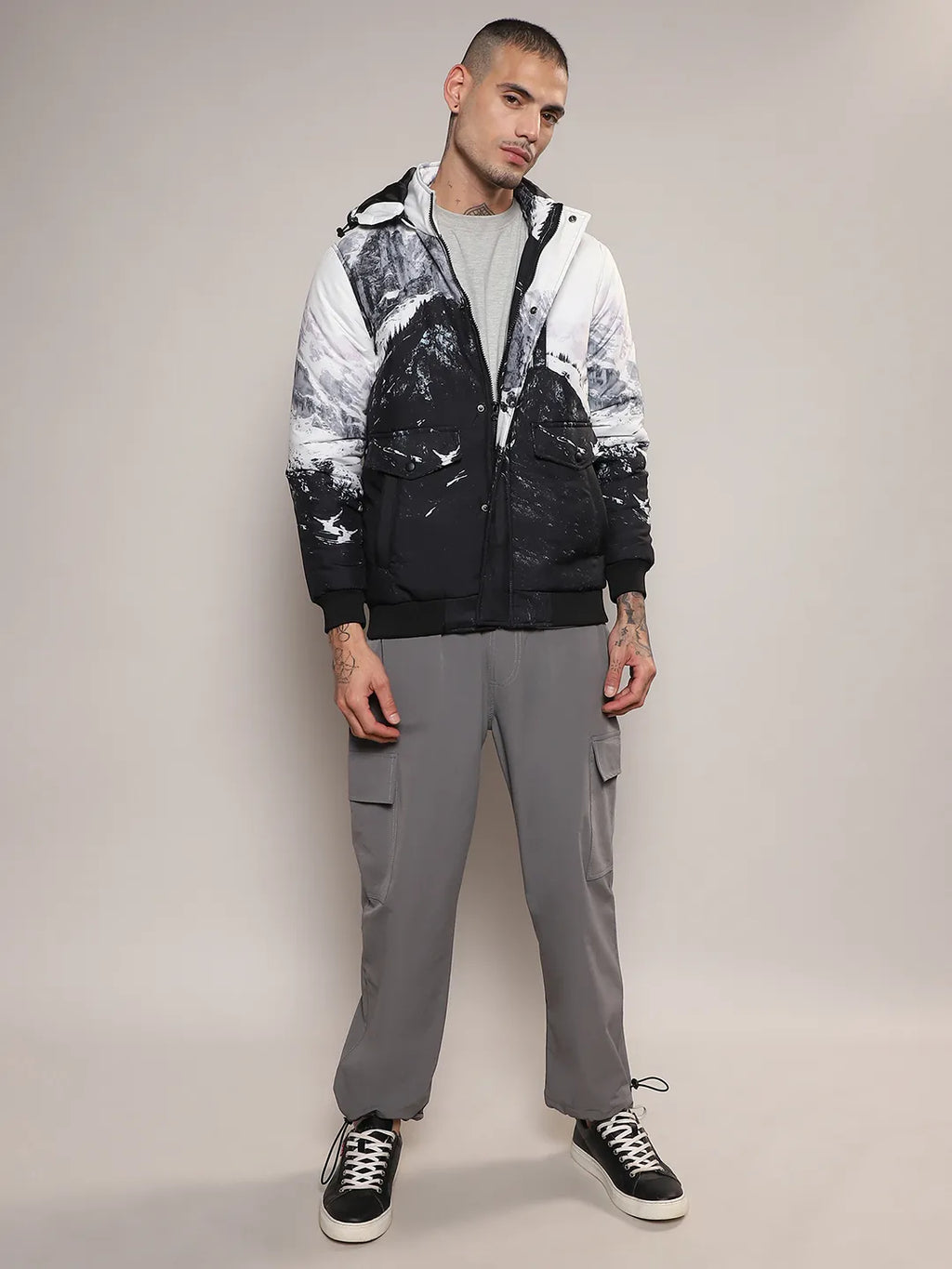 Snowcaps Zip-Front Puffer Jacket