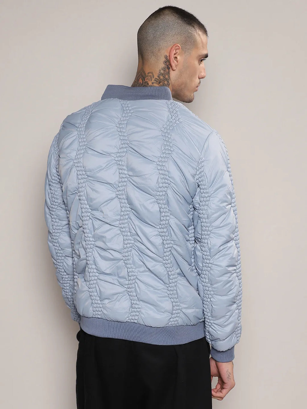 Braided Crease Puffer Jacket