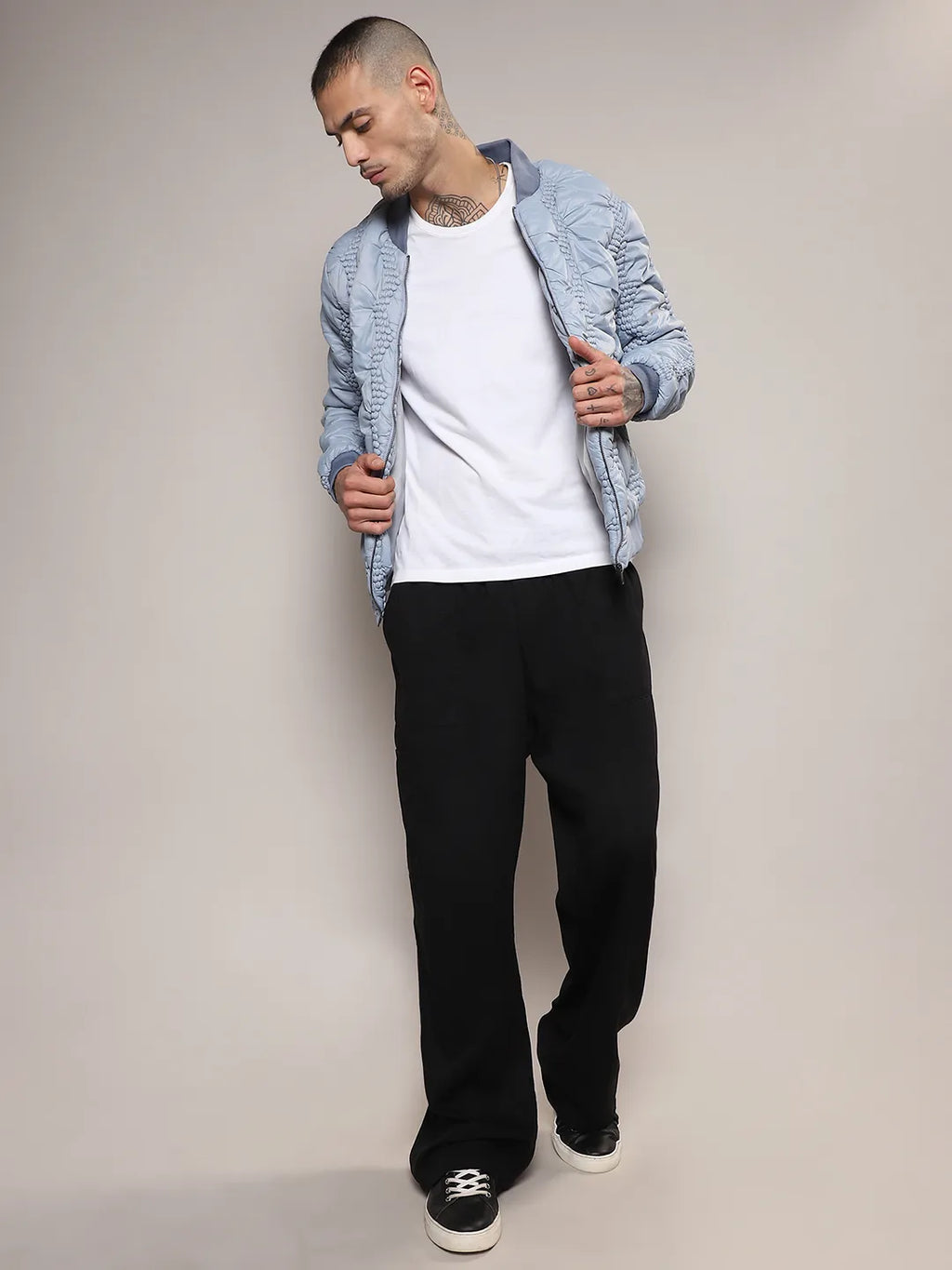 Braided Crease Puffer Jacket