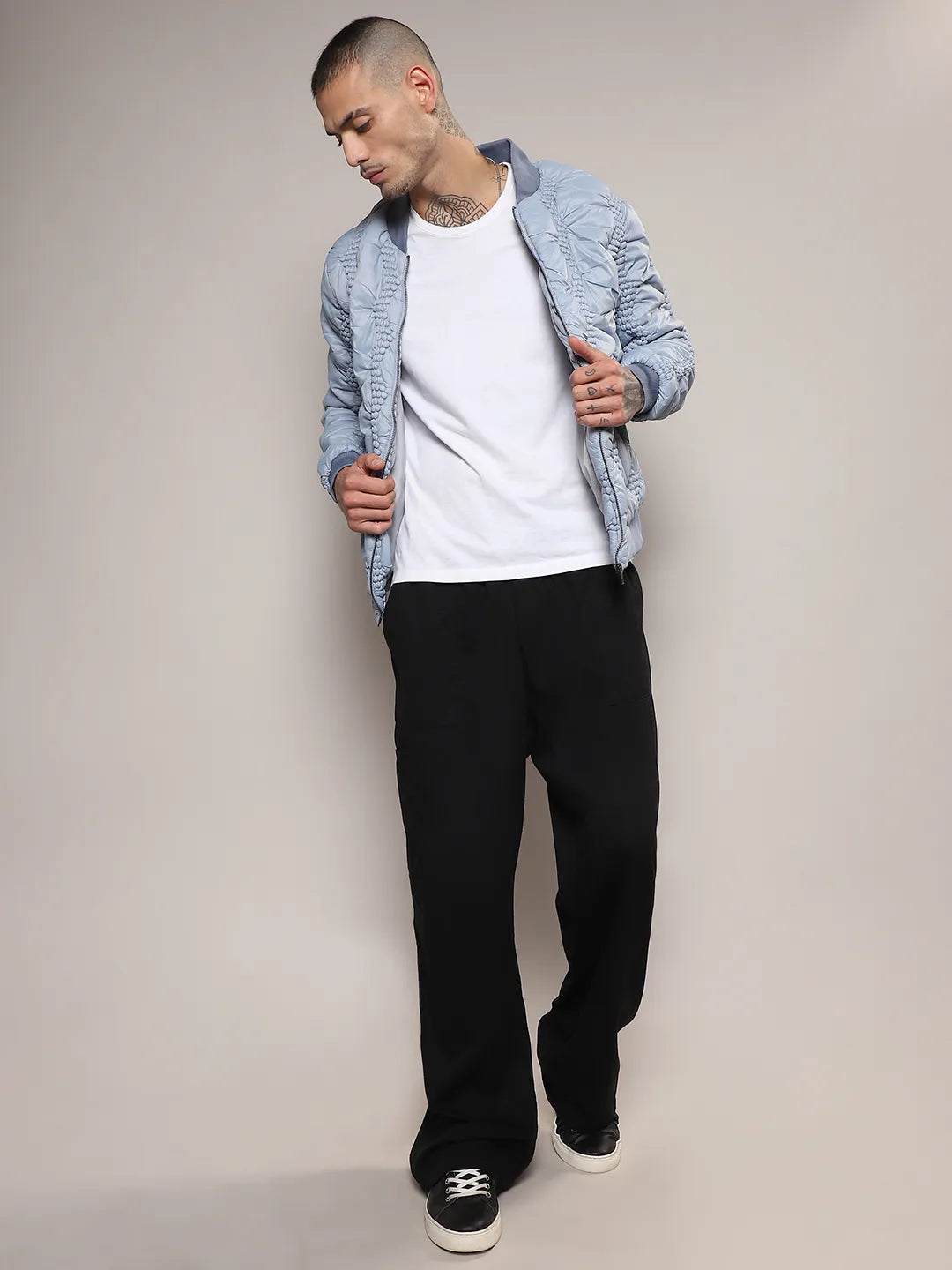 Braided Crease Puffer Jacket